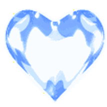 Gif animé coeur bleu diamant